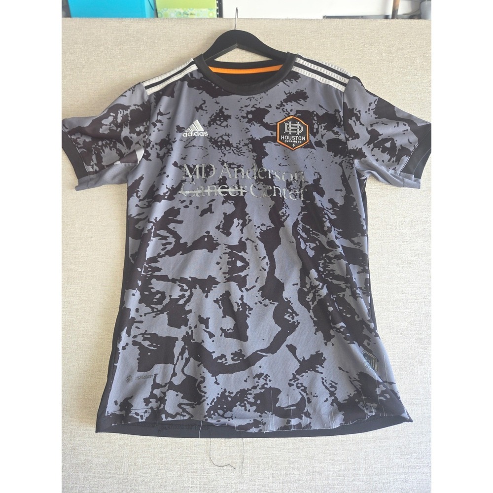 Adidas Houston Dynamo FC MD Anderson Cancer Center Gray Camo Soccer Jersey Shirt